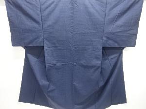 未使用品　小格子織り出し手織り紬男物着物アンサンブル